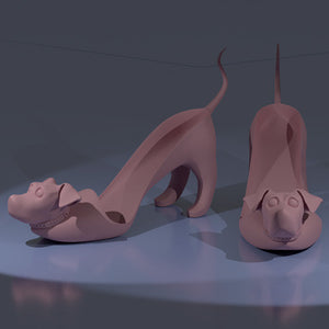 3D Digital Dippy Dog Shoes Model