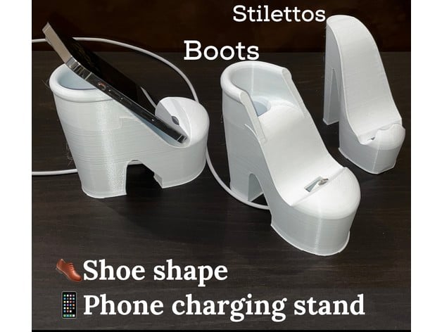 Shoe phone charging stand  holder by FresnelTHz