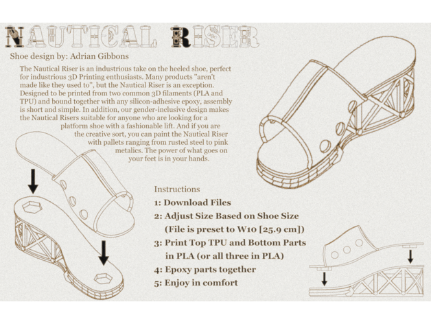 Unisex Steampunk Platform Shoe by AdrianGibbons