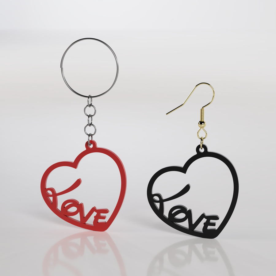 Love earrings keychain by DanTech