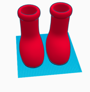 big red boots (size ten) by wachakboom