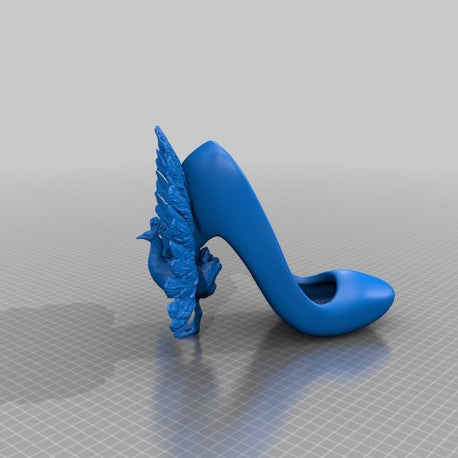 3D Printed Peafowl High Heel