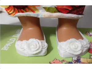 American Girl Doll Shoe - Slipper with Roses by neosol