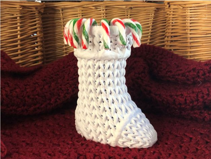 Knitted Stocking Container by DaveMakesStuff