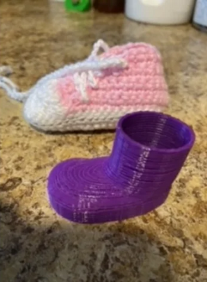 Knit or Crochet Baby Bootie Insert for Display by Boomerjo