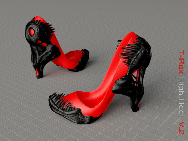 3D Printed T-Rex High Heel