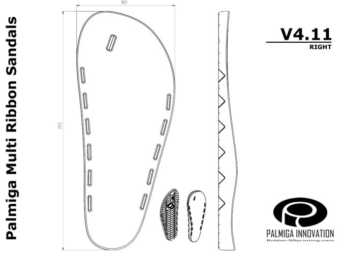 Palmiga Multi Ribbon Sandals V4.11 by Thomas Palm