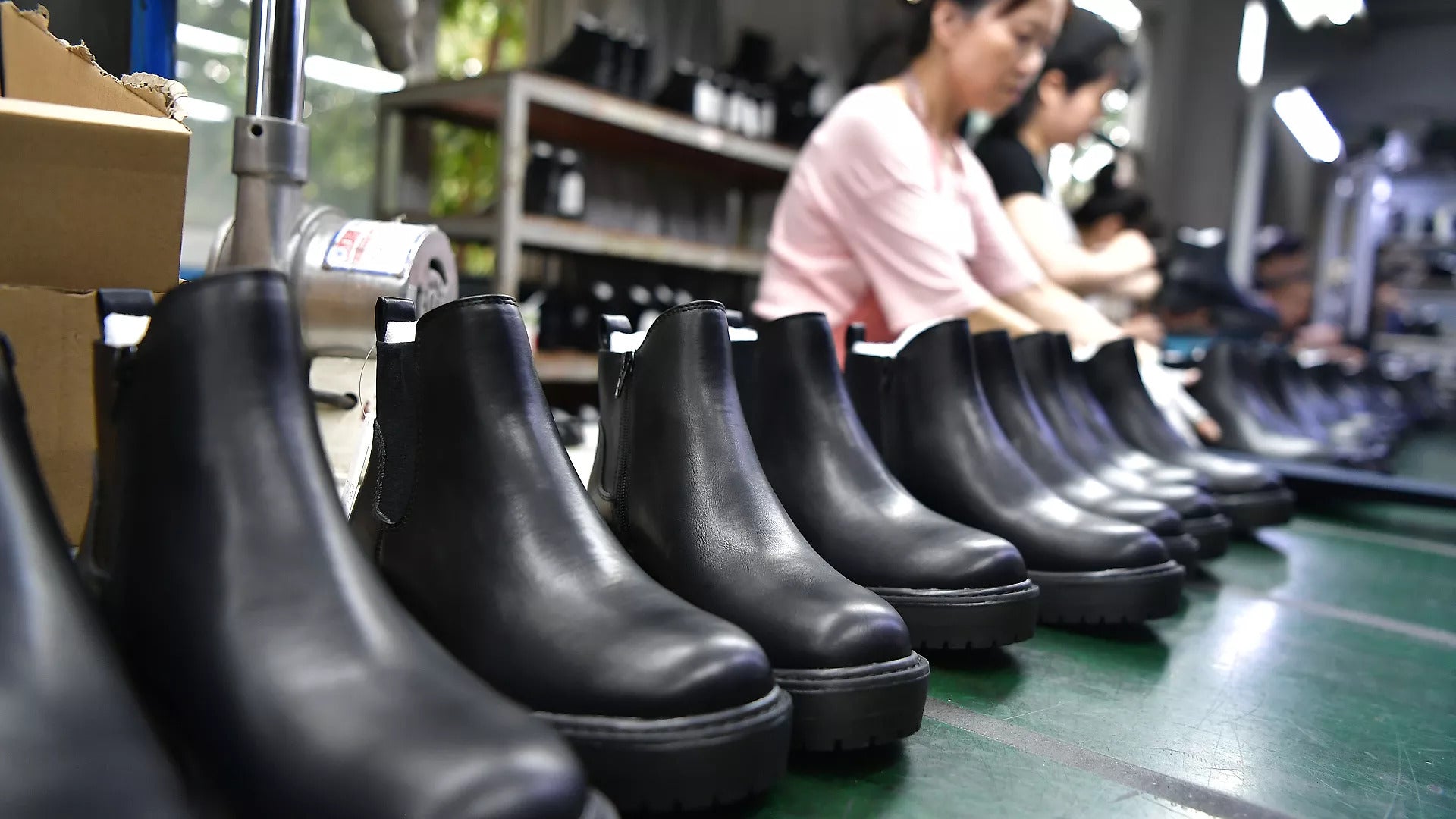 Behind the scenes at a leather factory in Fuzhou, Fujian Province of China - Copyright VCG via Getty Images