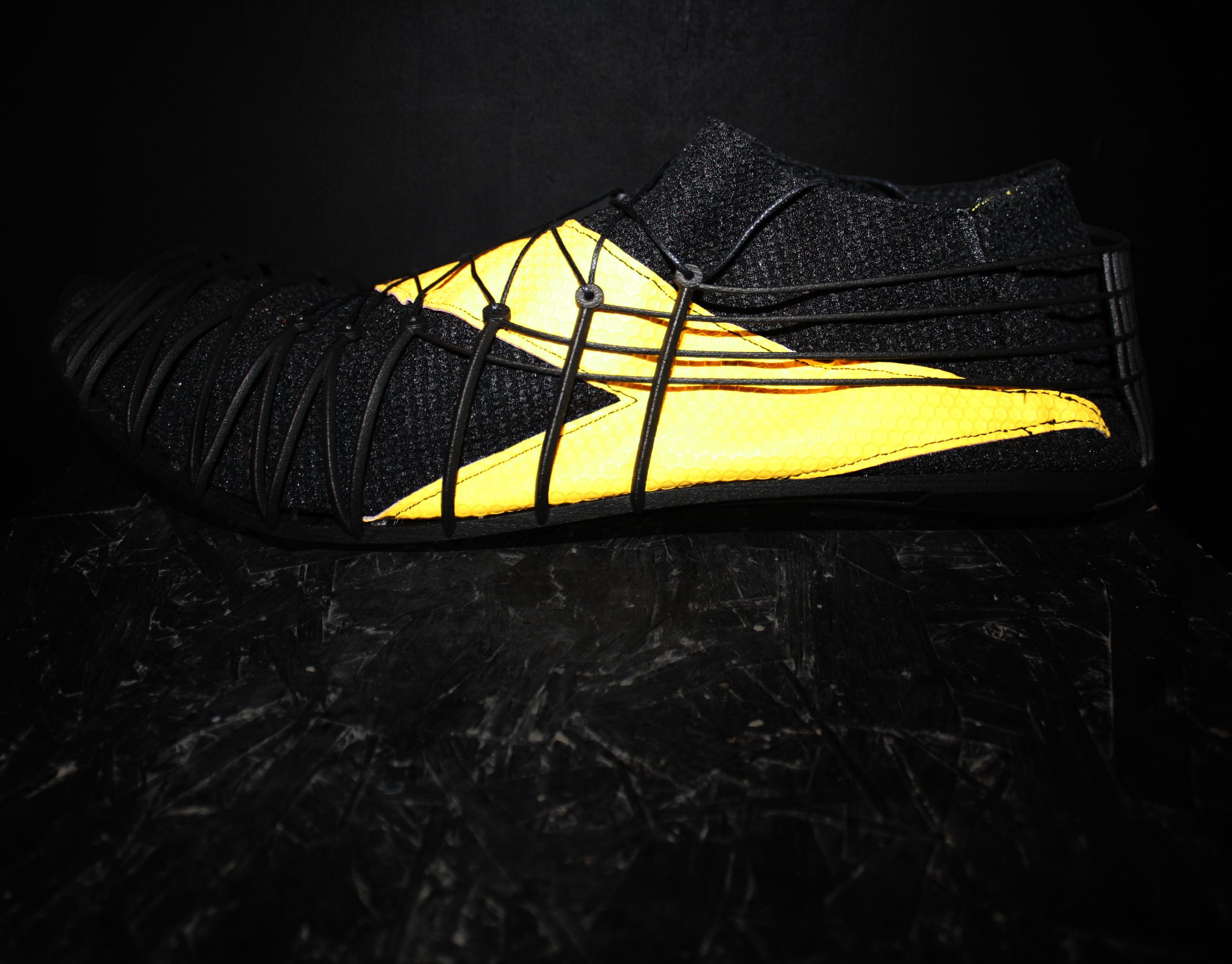 The Pleko spike shoe prototype. Photo via CRP Technology.