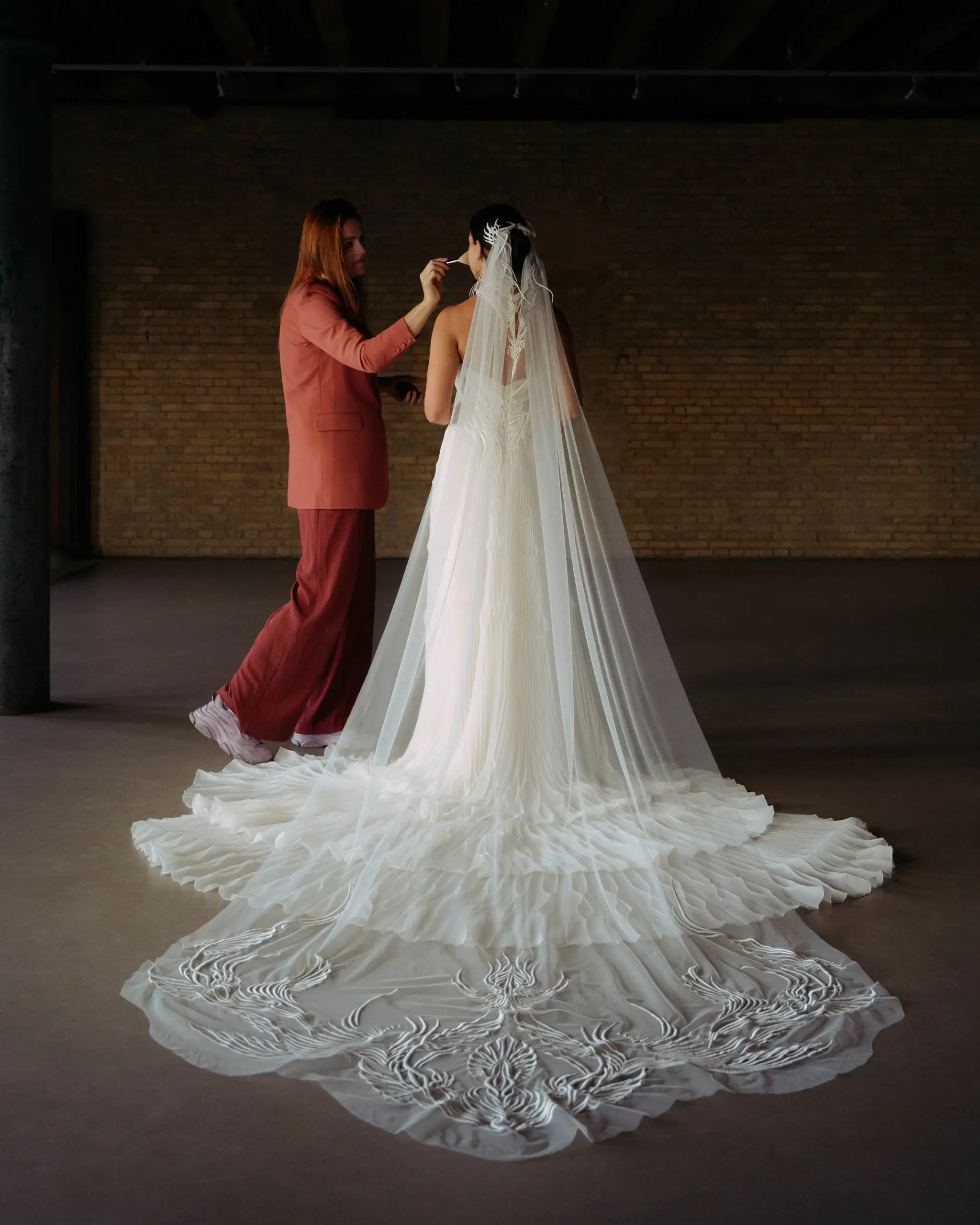 The unveiling of the world’s first 3D-printed wedding dress by Iris van Herpen. GEORGINA ABREU/WWD