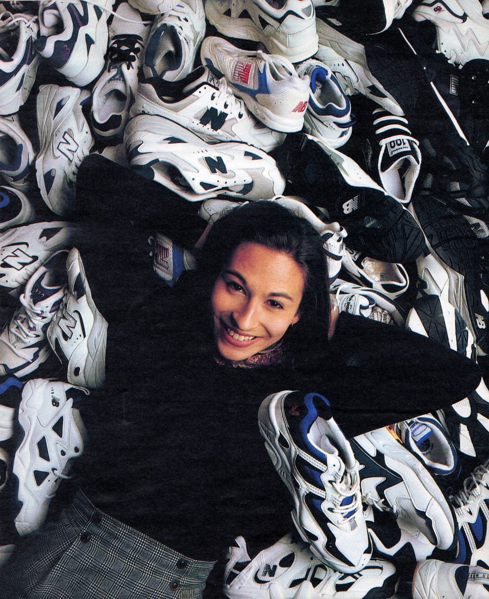 Designer Stephanie Howard poses for a portrait circa March 1996. At 23, Howard is the youngest designer at New Balance, the Boston-based company that is the country's No. 3 producer of running shoes. 