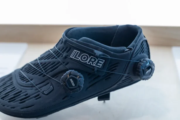 The sleek and stylish 2024 LoreTwo cycling shoes showcasing their innovative design and vibrant color options.