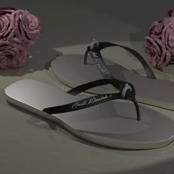 3D STL Just Married Sandal - Perfect Wedding Footwear