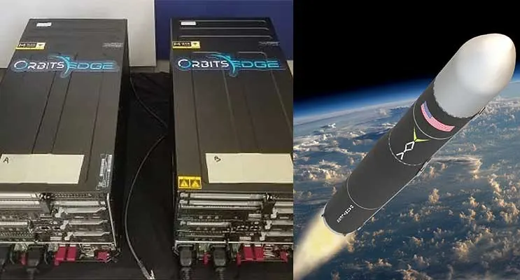 OrbitsEdge Edge1 space-hardened computer module on a workbench