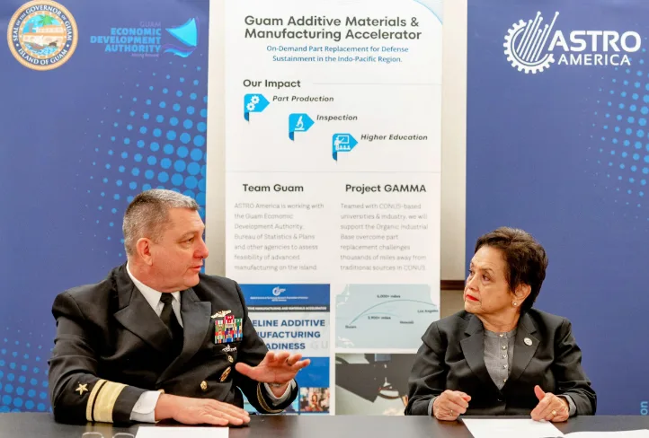 U.S. Navy and Guam officials at the GAMMA project press briefing.