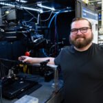 David Deisenroth, a mechanical engineer at NIST, researches ways to improve metal 3D printing. Credit: M. King/NIST