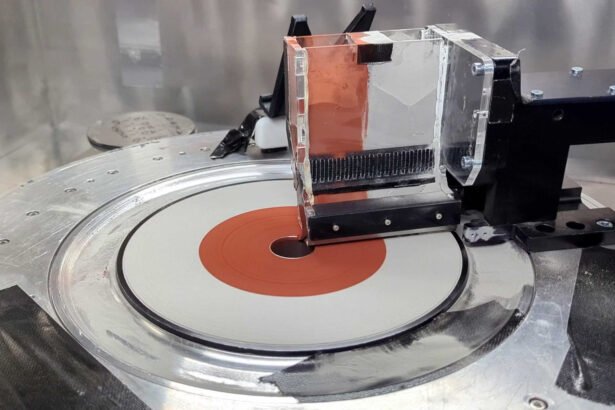 The new 3D printer allows two different materials to be simultaneously fused by a laser on the rotating platform. (Image credit: Michael Tucker / ETH Zurich)