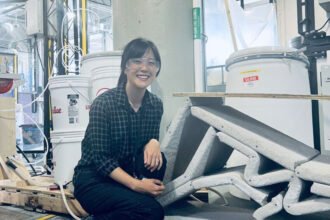 Hajin Kim-Tackowiak (MIT) at the Autodesk Technology Center in Boston.