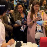 Close-up of STARAY’s NEOHEX lattice sole technology from the CES 2026 showcase