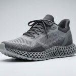 3D printed sneaker with open lattice midsole showing breathable shoe structure