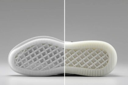 Lattice midsole deformation in 3D printed shoe after regular use
