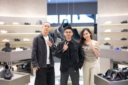 2AM Malaysian leadership team inside the 3D printed footwear store at IOI City Mall