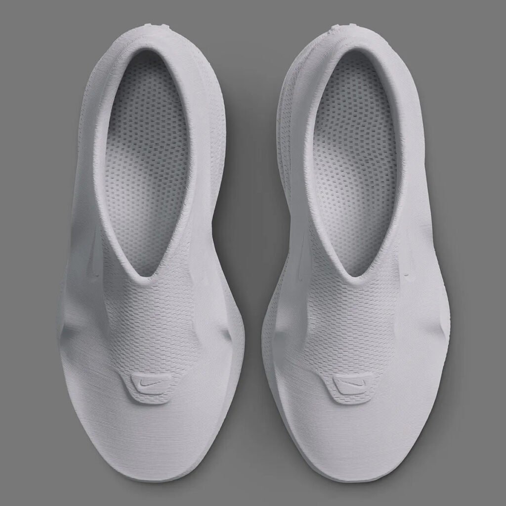 Nike Air Max 1000.3 Pure Platinum top view showing laceless one-piece construction